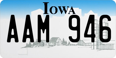 IA license plate AAM946