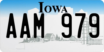 IA license plate AAM979