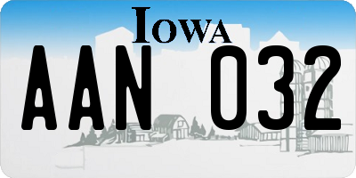 IA license plate AAN032