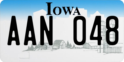 IA license plate AAN048