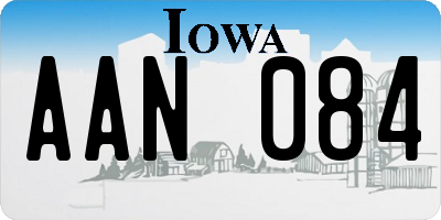 IA license plate AAN084