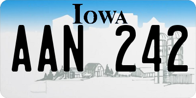IA license plate AAN242
