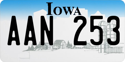 IA license plate AAN253