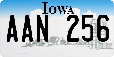 IA license plate AAN256