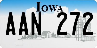 IA license plate AAN272