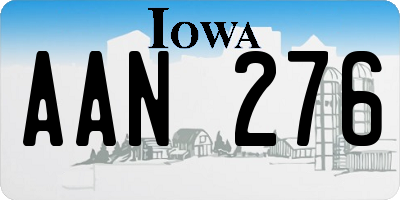 IA license plate AAN276