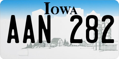 IA license plate AAN282