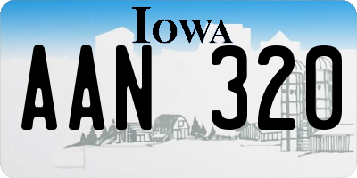 IA license plate AAN320