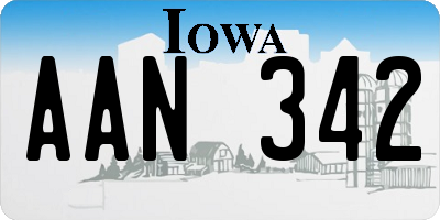 IA license plate AAN342