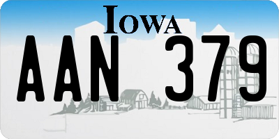 IA license plate AAN379