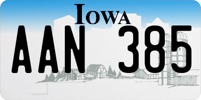 IA license plate AAN385