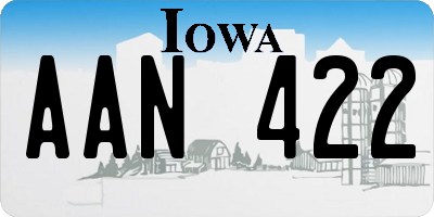 IA license plate AAN422