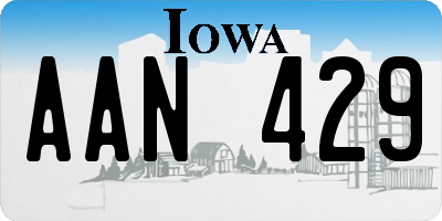 IA license plate AAN429