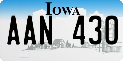 IA license plate AAN430