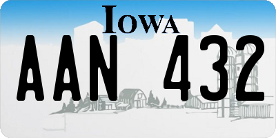 IA license plate AAN432