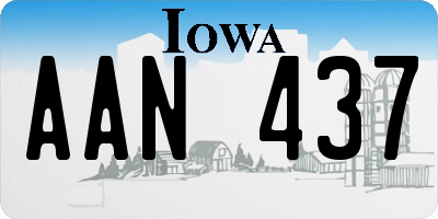 IA license plate AAN437