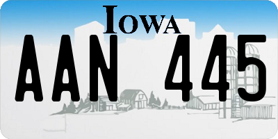 IA license plate AAN445
