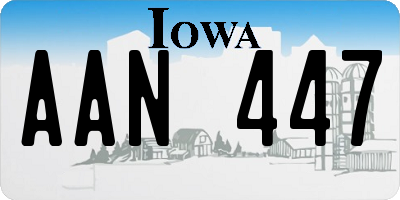 IA license plate AAN447