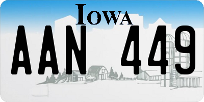 IA license plate AAN449