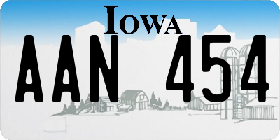 IA license plate AAN454