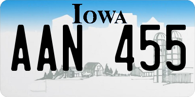 IA license plate AAN455