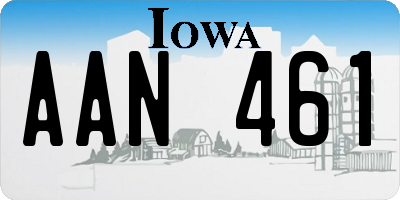 IA license plate AAN461