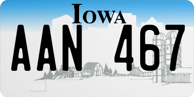 IA license plate AAN467