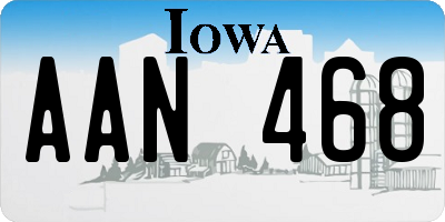 IA license plate AAN468
