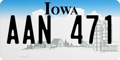 IA license plate AAN471