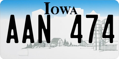IA license plate AAN474