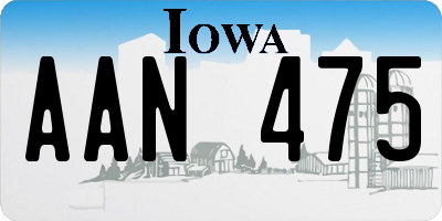 IA license plate AAN475