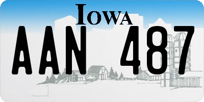 IA license plate AAN487