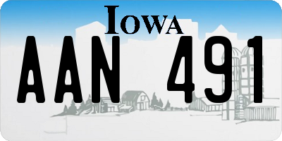 IA license plate AAN491