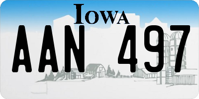 IA license plate AAN497