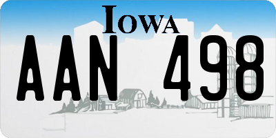 IA license plate AAN498