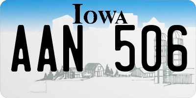 IA license plate AAN506