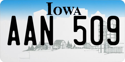 IA license plate AAN509