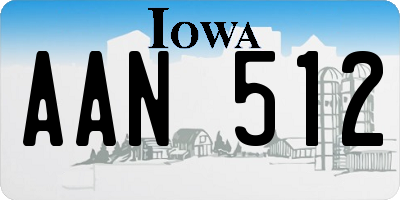 IA license plate AAN512