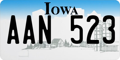 IA license plate AAN523