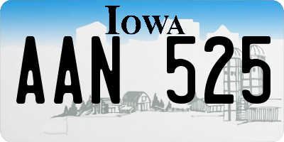 IA license plate AAN525