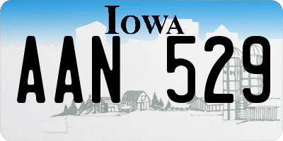 IA license plate AAN529