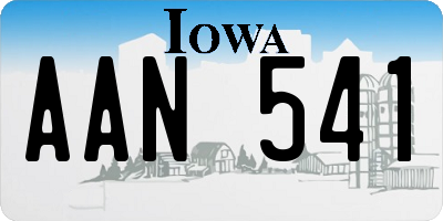 IA license plate AAN541