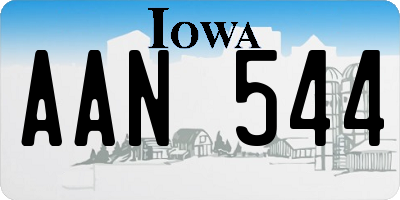 IA license plate AAN544