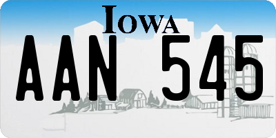IA license plate AAN545