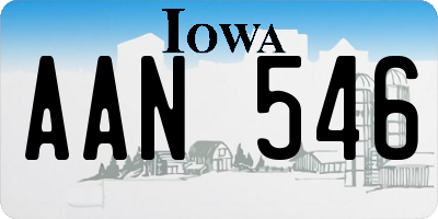 IA license plate AAN546