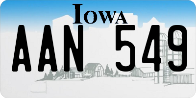 IA license plate AAN549