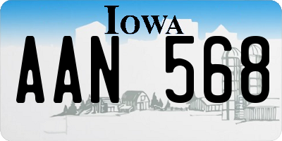 IA license plate AAN568