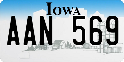 IA license plate AAN569