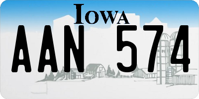 IA license plate AAN574