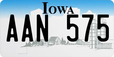 IA license plate AAN575